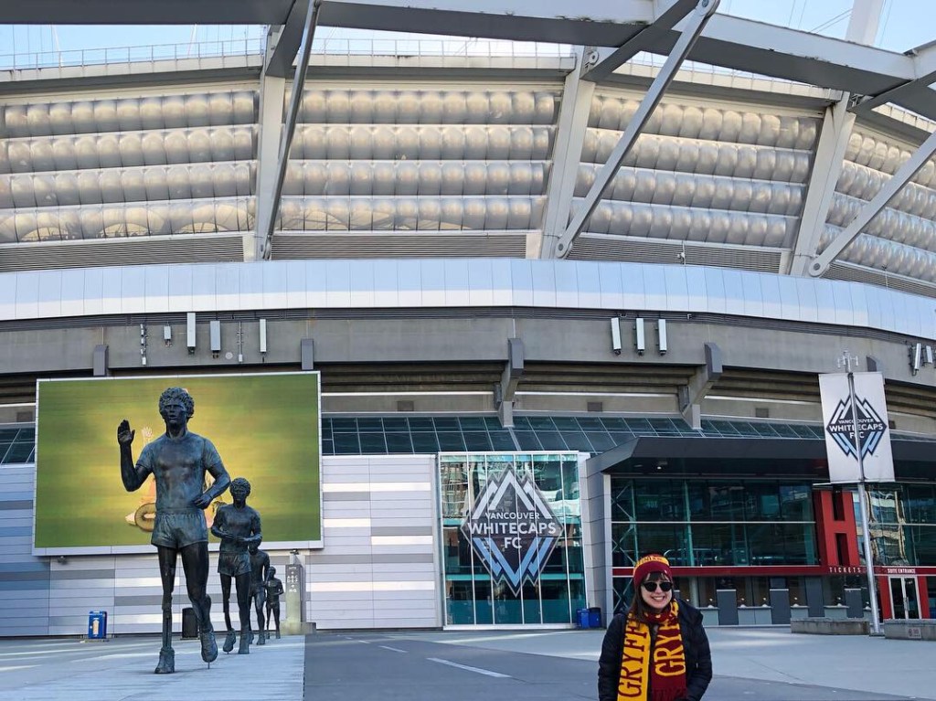 Fomos a um jogo de futebol em&nbsp;Vancouver
