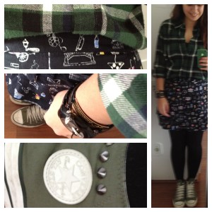 mix estampas: xadrez + praça